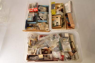 Lot 245 - 00 gauge scenic accessories and rolling stock parts (qty in 3 large boxes)