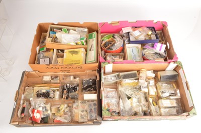 Lot 247 - 00 gauge scenic accessories and rolling stock parts (qty in 4 boxes)