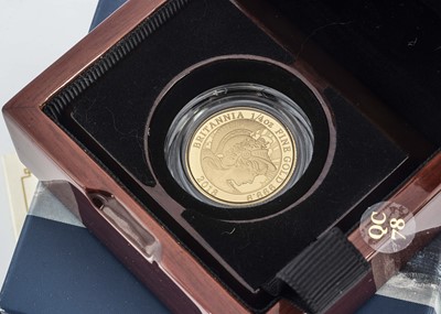 Lot 51 - A Royal Mint Elizabeth II quarter ounce gold proof Britannia coin