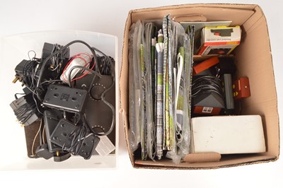 Lot 295 - Hornby Gaugemaster and other Controllers and Track Mats (qty in 2 boxes)