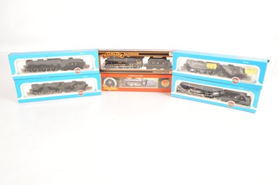 Lot 300 - Airfix Hornby Mainline  00 gauge Steam Locomotives all in LMS black liveries in original boxes (6)
