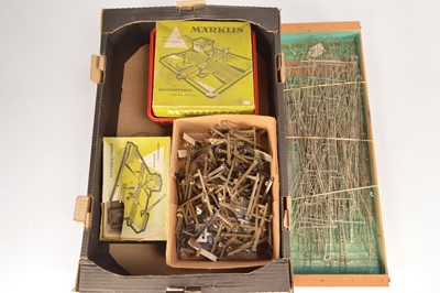 Lot 325 - Large quantity of Marklin HO Gauge unboxed Catenary supports wires and boxed Level Crossings (qty)