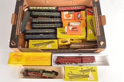 Lot 337 - Marklin Liliput and other Locomotives Coaches Wagons and track H0 gauge (qty in 1 box)