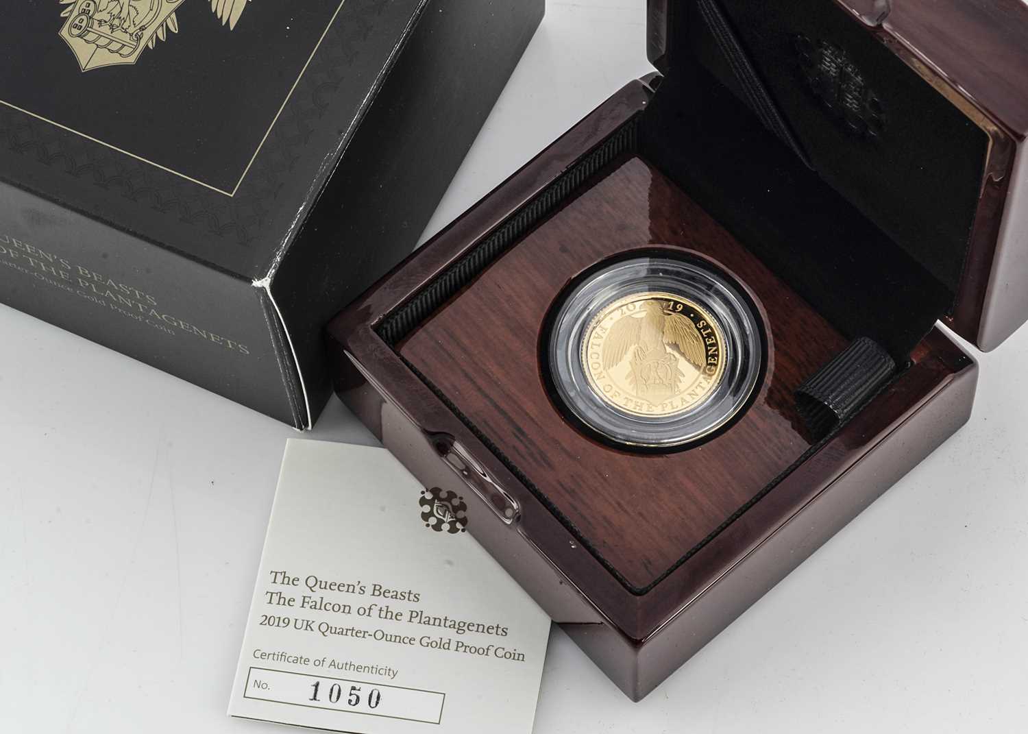Lot 58 - A Royal Mint Elizabeth II The Queen's Beasts UK Quarter Ounce Gold Proof Coin