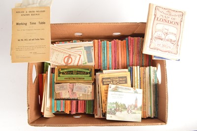 Lot 351 - Bus and local area Timetables and Maps dating form the 1930s - 1960s  (large qty in 1 box)