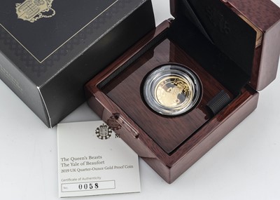 Lot 59 - A Royal Mint Elizabeth II The Queen's Beasts UK Quarter Ounce Gold Proof Coin
