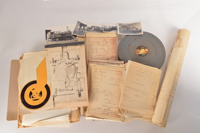 Lot 359 - British Transport Film reel together with Model Engineering plans and prints (qty in 1 box)