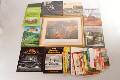 Lot 369 - Assorted Railway books together with a limited edition print by Terence Cuneo (qty in 1 box)
