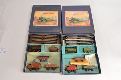 Lot 406 - Hornby 0 Gauge pair of Post war sets (2)