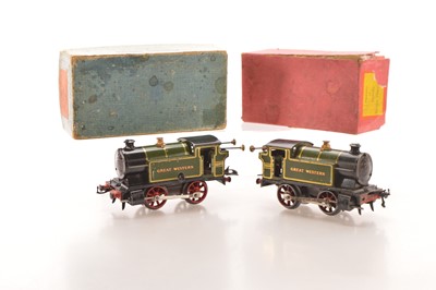 Lot 422 - Hornby 0 Gauge Pair of Clockwork M3 Locomotives GWR No. 6600 Tank Locos (2)