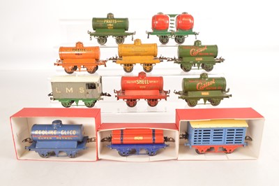 Lot 433 - Hornby 0 Gauge Group of Pre-War Goods Wagons (11)