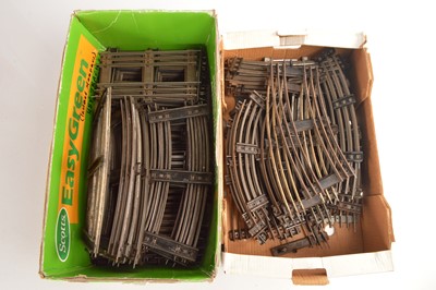 Lot 444 - Hornby 0 Gauge & Other Manufacturers 3 Rail Electric Tinplate Track (137+)