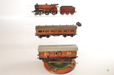 Lot 474 - Bassett Lowke/ Bing  0 Gauge Locomotive and Rolling stock (4)
