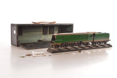Lot 483 - Scratch built Brass 0 Gauge 4--6-2 Loco & Tender 'West Country'/'Battle of Britain' class