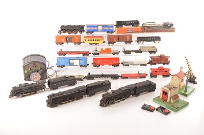 Lot 525 - Lionel 0 Gauge Locomotives freight cars and power supply (24)