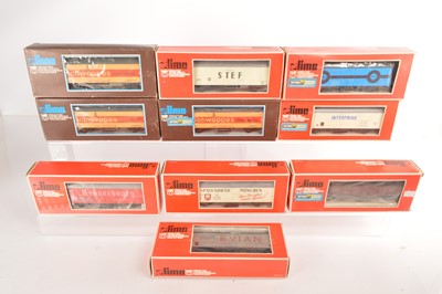 Lot 533 - Lima 0 gauge four wheel Freight wagons (10)