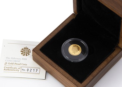 Lot 77 - A modern Royal Mint Alderney gold proof £1 coin