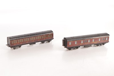 Lot 582 - Exley O Gauge Pair of LMS K5 Bogie Coaches (2)