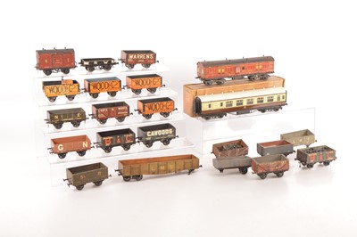 Lot 587 - LMC / Leeds Model Company 0 Gauge group of Private Owners Goods Wagons & Coaches (20) 
