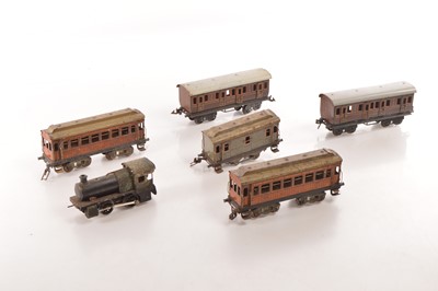 Lot 590 - Bing/Jep 0 Gauge Locomotive and rolling stock (6)