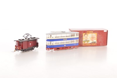Lot 593 - Lehnhardt 0 Gauge modern issue trams (2)