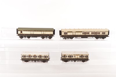 Lot 597 - 0 Gauge Kit/Scratchbuilt LNWR Bogie & 6 wheel Coaches (4)
