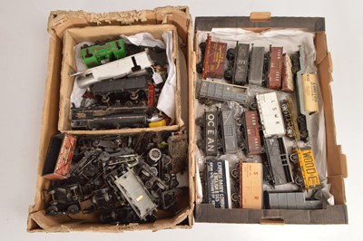 Lot 615 - 0 Gauge Kit / Scratchbuilt rolling stock & quantity of spare wheelsets figures and bodies (qty)