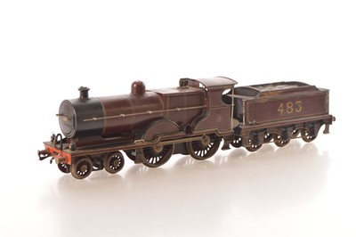 Lot 623 - Bing Gauge 1 4-4-0 Loco & Tender MR lined Maroon class 2P