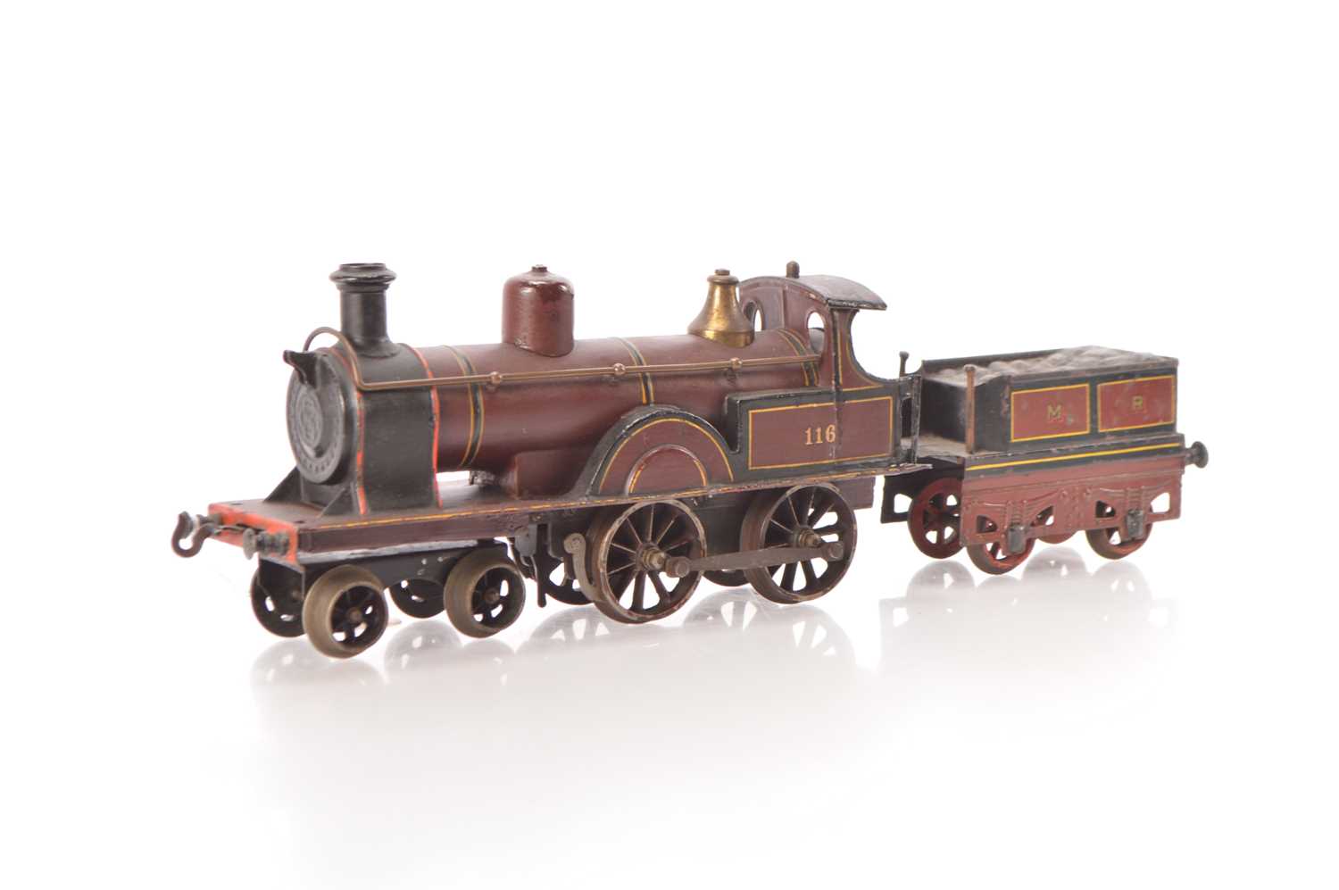 Lot 624 - Bing Gauge 1 4-4-0 Loco & Tender MR lined maroon
