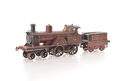 Lot 624 - Bing Gauge 1 4-4-0 Loco & Tender MR lined maroon
