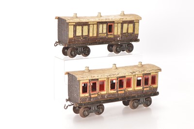 Lot 630 - Bing Gauge 1 Pair of LNWR bogie coaches (2)
