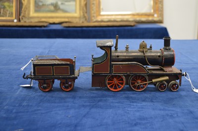 Lot 631 - Carette Gauge 1 4-4-0 Loco & Tender lined brown