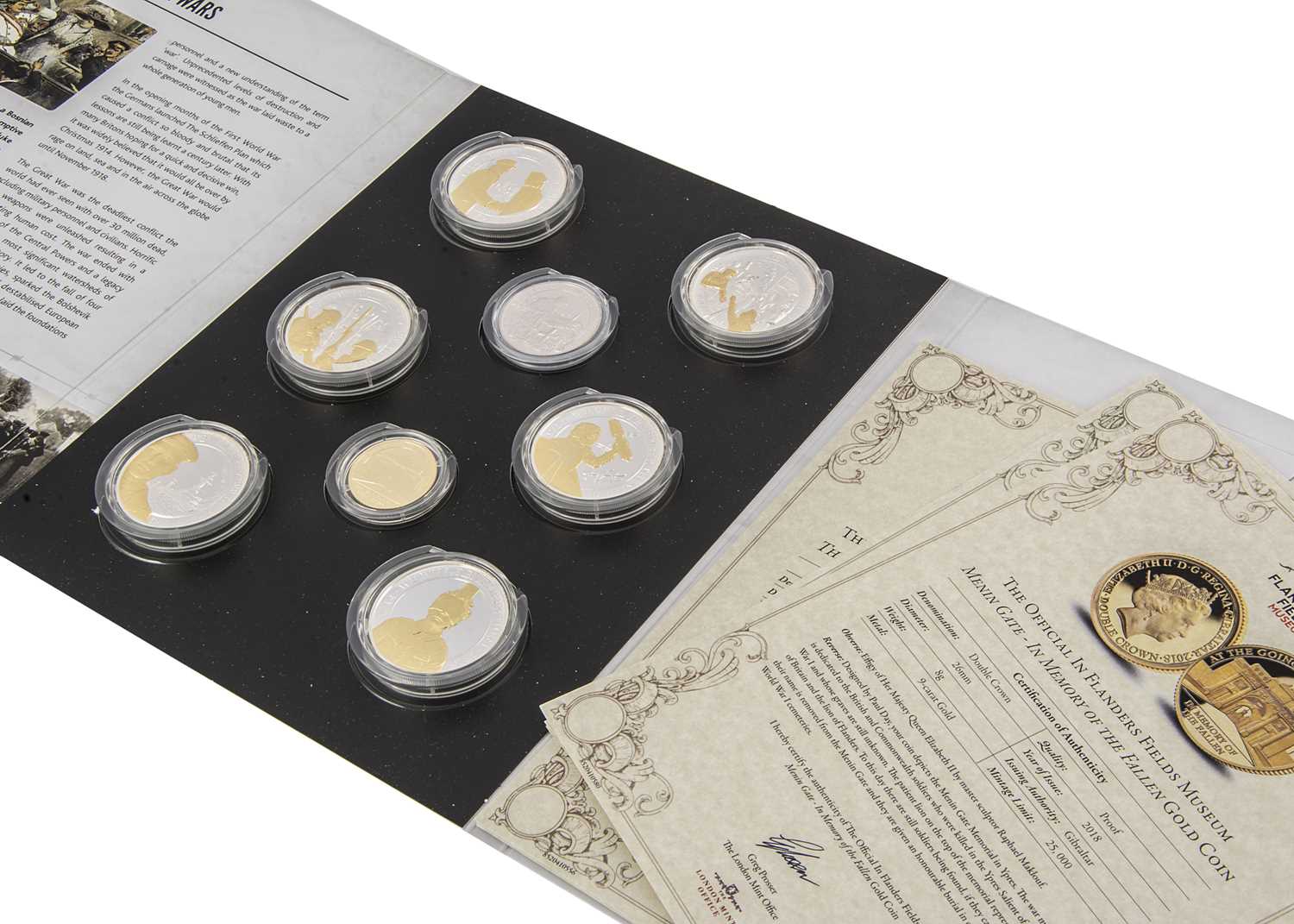 Lot 88 - A 2018 Gibraltar, London Mint issued 'we will remember them' coin collection