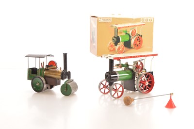 Lot 667 - Mamod/Bing pair of Steam Traction engine and Steam Roller (2)