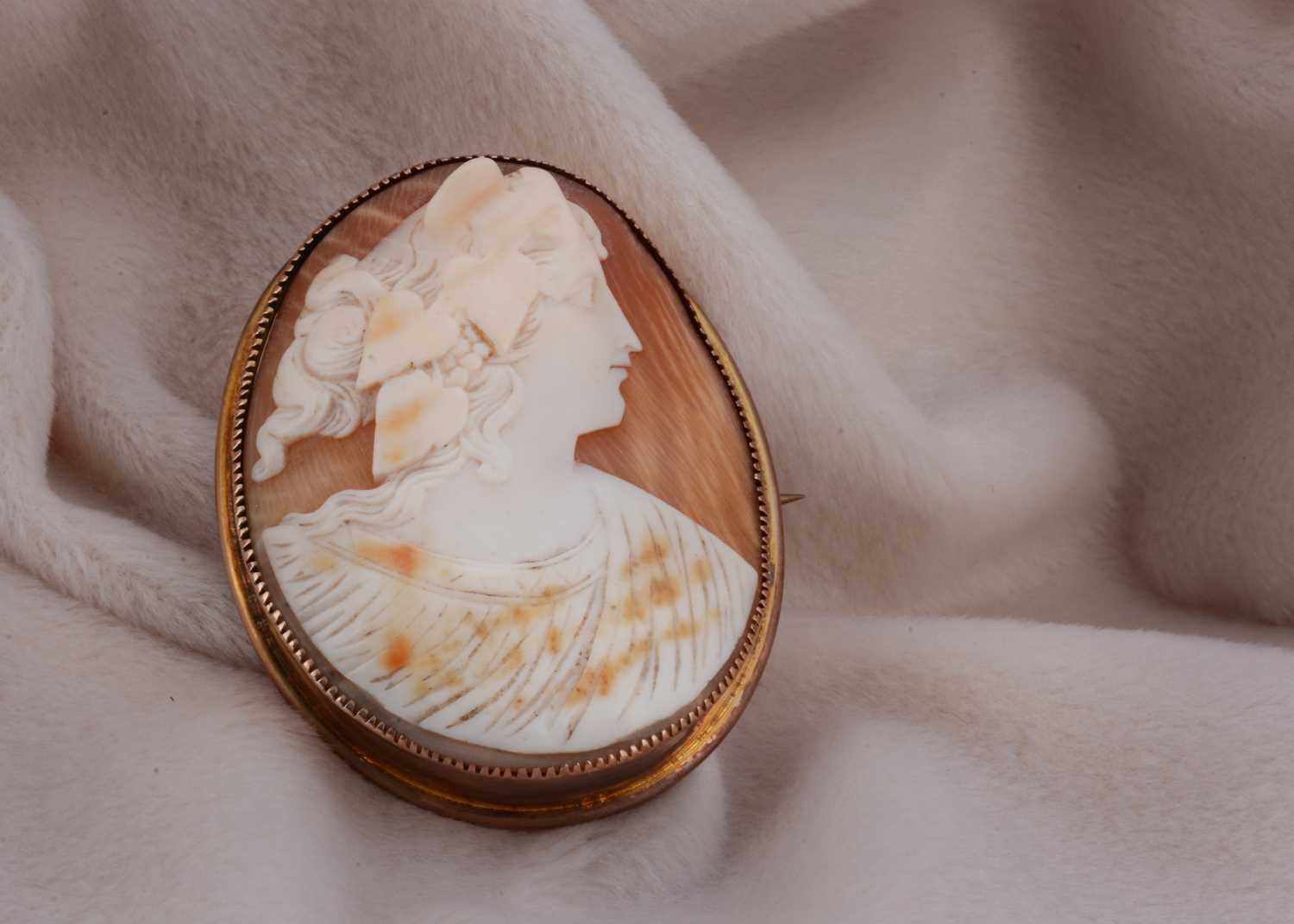 Lot 1 - A 19th Century carved shell cameo compact