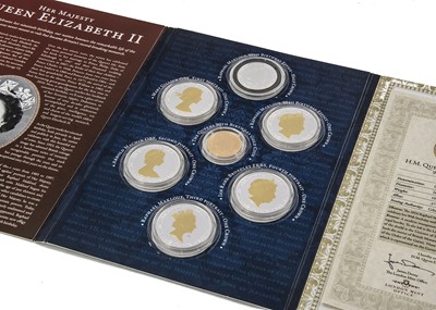 Lot 92 - A 2016 Gibraltar, London Mint issued 'Nine decades gloriously accomplished' coin collection