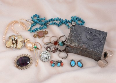 Lot 34 - A collection of silver dress rings