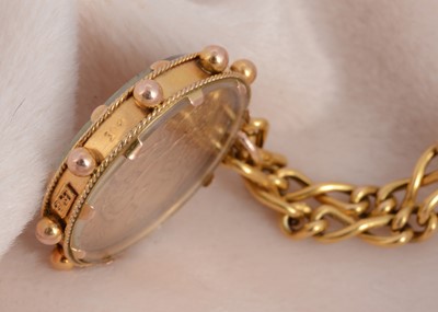 Lot 52 - A Victorian full sovereign gold mounted pendant