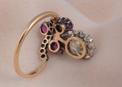 Lot 54 - A 19th Century ruby and diamond dress ring
