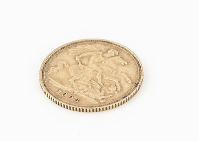 Lot 99 - An Edward VII gold Half Sovereign
