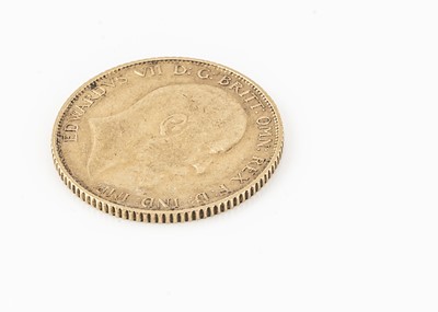 Lot 99 - An Edward VII gold Half Sovereign