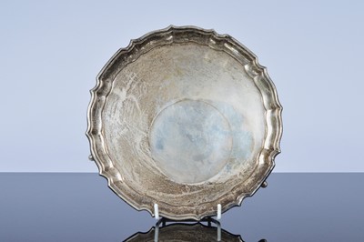 Lot 232 - A 1930s silver salver by FJ & S