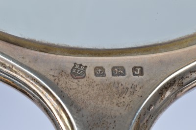 Lot 233 - An Art Deco silver and enamelled dressing table set by B.B.S Ltd