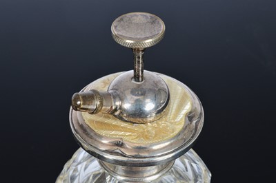 Lot 233 - An Art Deco silver and enamelled dressing table set by B.B.S Ltd