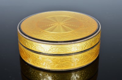 Lot 234 - A small French silver and enamel box