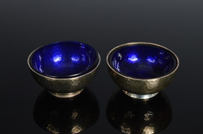 Lot 240 - A pair of Art Deco period silver salts from Tiffany & Co