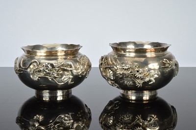 Lot 244 - Two first half 20th century Japanese silver bowls by Musashiya