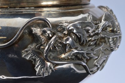 Lot 244 - Two first half 20th century Japanese silver bowls by Musashiya