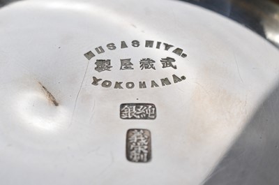 Lot 244 - Two first half 20th century Japanese silver bowls by Musashiya