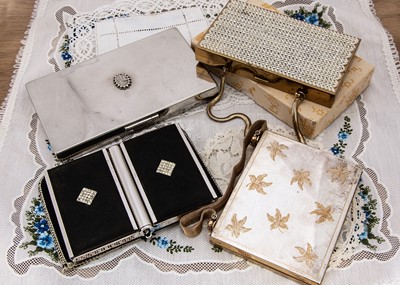 Lot 311 - An AGME gilt metal and chrome rectangular carryall